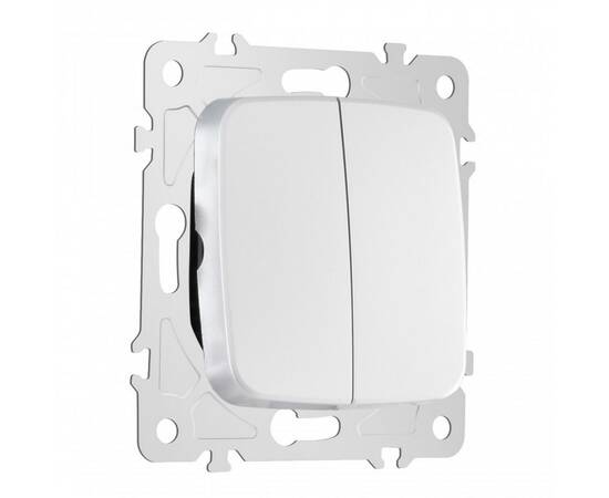 Выключатель двухклавишный Arte Milano 205.30-2.silver, изображение 4