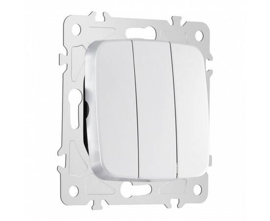 Выключатель трехклавишный Arte Milano 205.30-3.silver, изображение 4