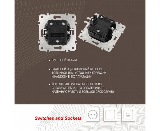 Выключатель жалюзи Arte Milano 205.38-2.shampan, изображение 2