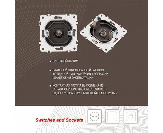 Розетка спутниковая SAT TV Arte Milano 205.42-1.shampan, изображение 2