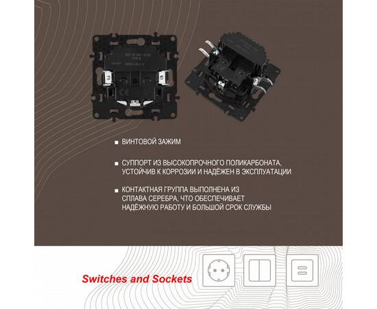 Розетка с заземлением, шторками + 2 USB Arte Milano 217.47-1.silver, изображение 2