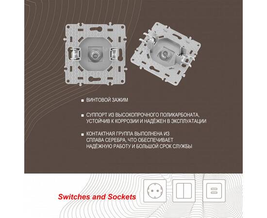 Розетка спутниковая SAT TV Arte Milano 217.42-1.silver, изображение 2