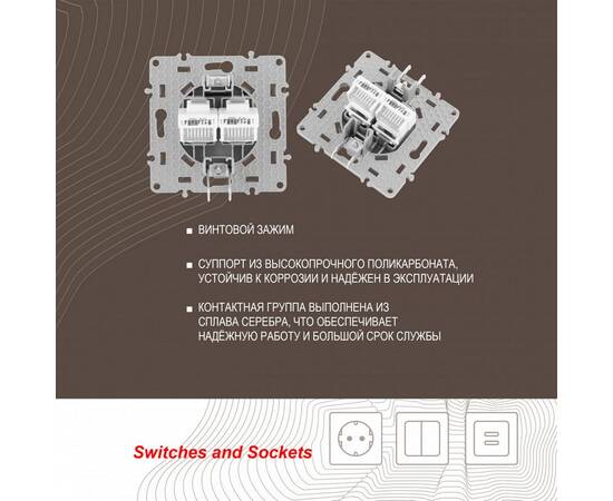 Розетка RJ45 Arte Milano 217.45-2.silver, изображение 2