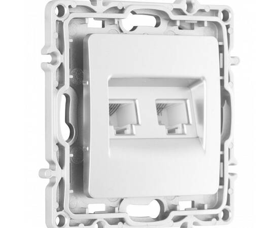 Розетка телефонная RJ11 + компьютерная RJ45 Arte Milano 217.44-1.silver, изображение 5