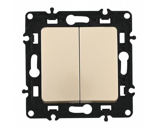 Выключатель двухклавишный Arte Milano 217.30-2.shampan, изображение 4