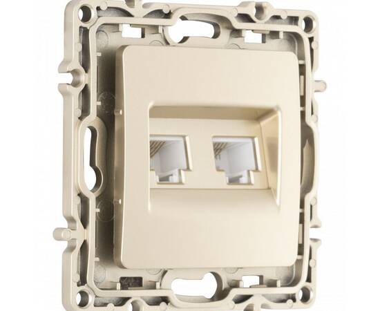 Розетка телефонная RJ11 + компьютерная RJ45 Arte Milano 217.44-1.shampan, изображение 5