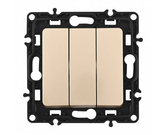 Выключатель трехклавишный Arte Milano 217.30-3.shampan, изображение 4