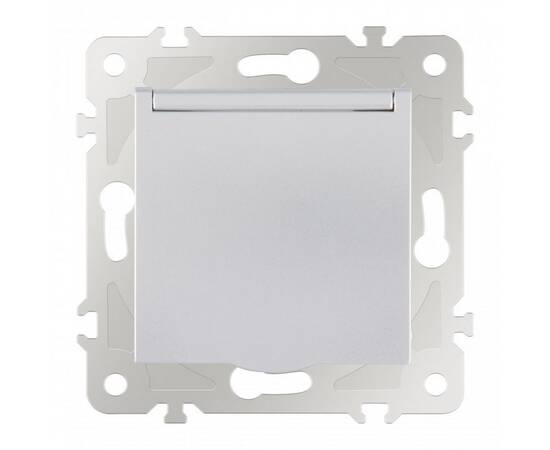 Розетка с заземлением, шторками и защитной крышкой Arte Milano 203.41-1.silver, изображение 8