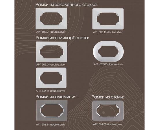 Розетка двойная с заземлением Arte Milano 202.40-2.silver, изображение 3