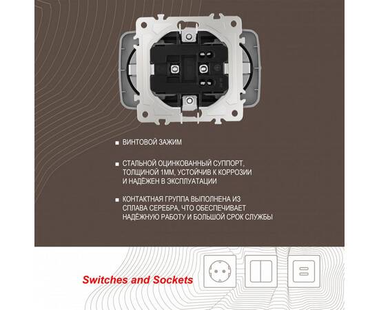Розетка двойная с заземлением Arte Milano 205.40-2.silver, изображение 2