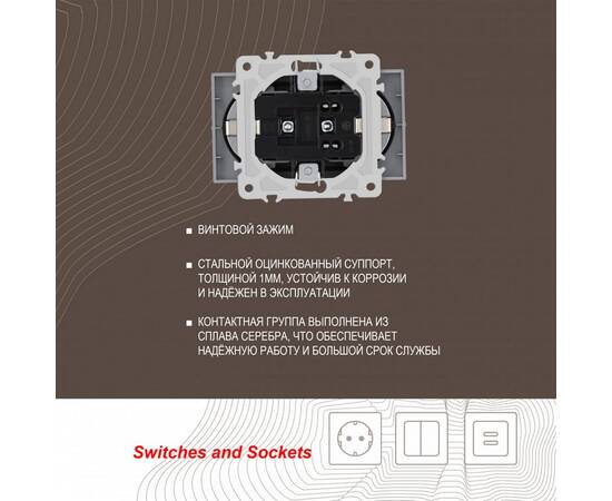 Розетка двойная с заземлением Arte Milano 206.40-2.silver, изображение 2