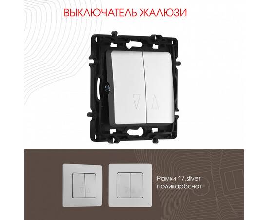 Выключатель жалюзи Arte Milano 217.38-2.silver