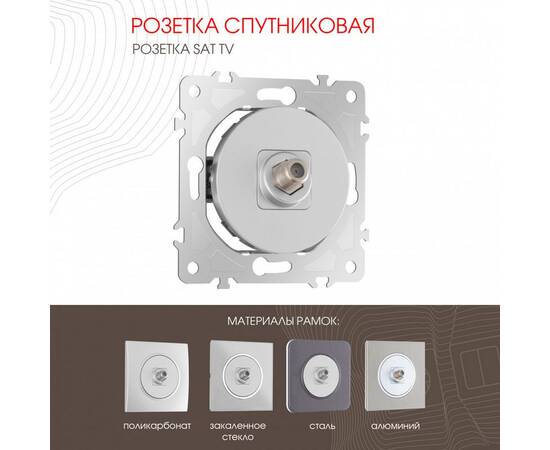 Розетка спутниковая SAT TV Arte Milano 202.42-1.silver