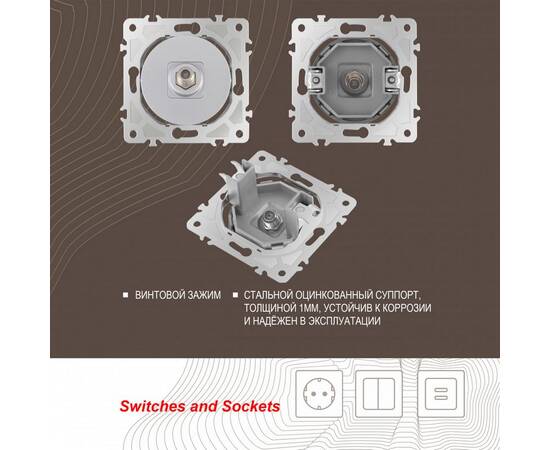 Розетка спутниковая SAT TV Arte Milano 202.42-1.silver, изображение 2