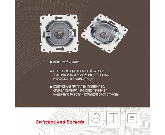 Розетка спутниковая SAT TV Arte Milano 205.42-1.silver, изображение 2