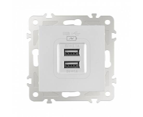 Розетка USB 2.1А+1А Arte Milano 206.46-1.silver, изображение 4