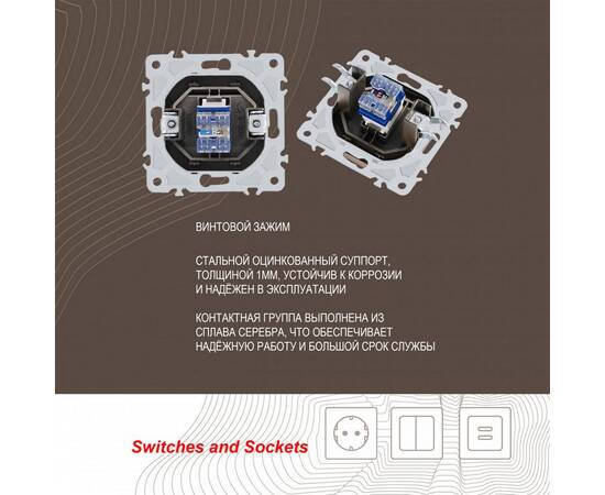 Розетка RJ45 Arte Milano 206.45-1.shampan, изображение 2