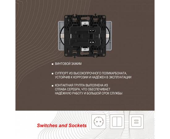 Розетка двойная с заземлением Arte Milano 217.40-2.silver, изображение 2