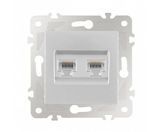 Розетка двойная RJ45 Arte Milano 203.45-2.silver, изображение 6