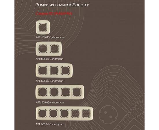 Переключатель одноклавишный перекрестный Arte Milano 205.34-1.shampan, изображение 3