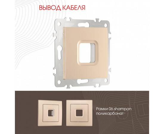 Вывод кабеля Arte Milano 206.49-1.shampan