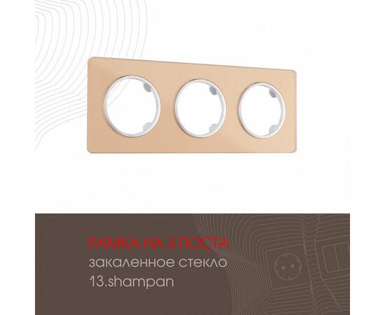 Рамка трехместная Arte Milano 502.13-3.shampan
