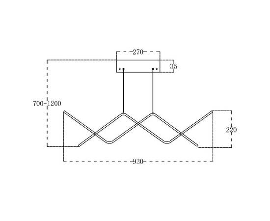 Подвесная люстра Escada Zigzag 10208/S LED, изображение 4