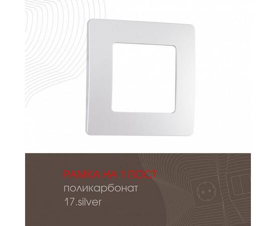 Рамка одноместная Arte Milano 517.17-1.silver