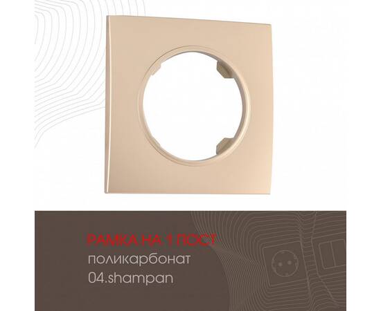 Рамка одноместная Arte Milano 502.04-1.shampan