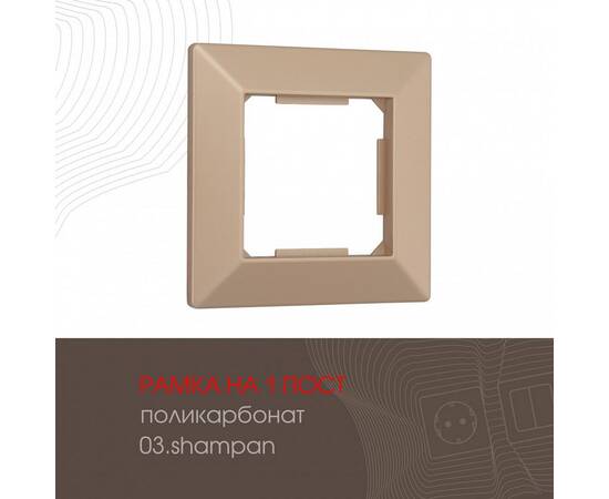 Рамка одноместная Arte Milano 503.03-1.shampan