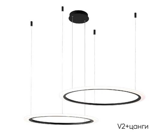 Подвесная люстра Crystal Lux MANZANA SP53W LED BLACK, изображение 3