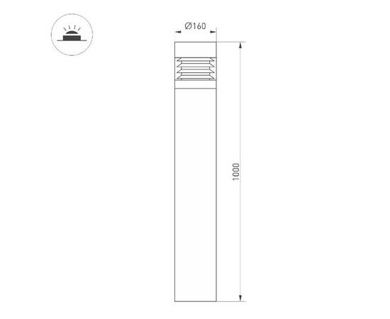 Ландшафтный светильник Arlight LGD-FRESNEL-BOLL-H1000-20W Warm3500-MIX 047687, изображение 7