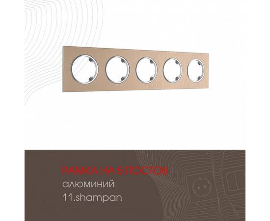 Рамка пятиместная Arte Milano 502.11-5.shampan
