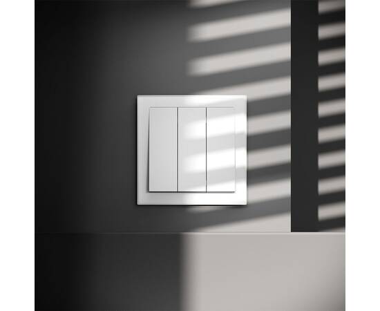 Выключатель трехклавишный Voltum S70 VLS030102, изображение 2