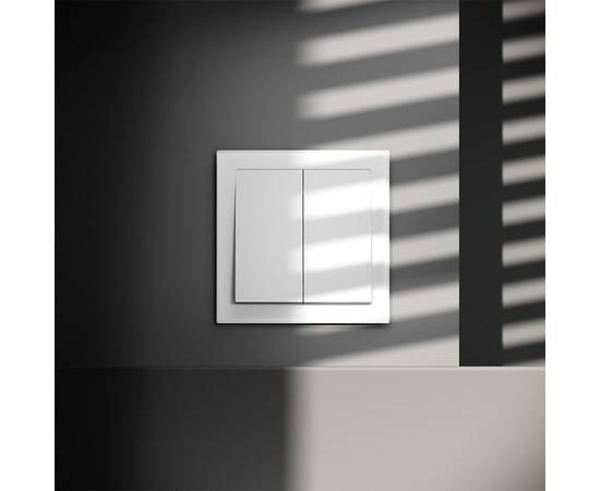 Выключатель с самовозвратом двухклавишный Voltum S70 VLS020602, изображение 2