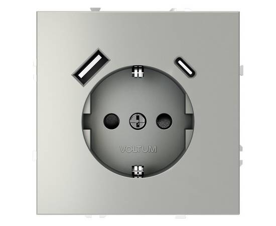 Розетка с USB, A+C Voltum S70 VLS040505