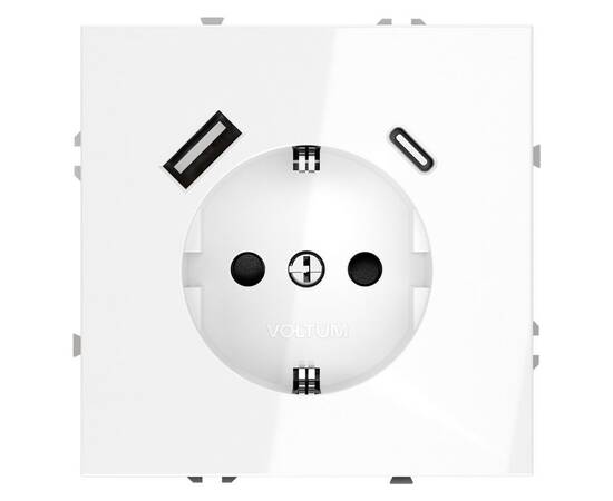 Розетка с USB, A+C Voltum S70 VLS040501