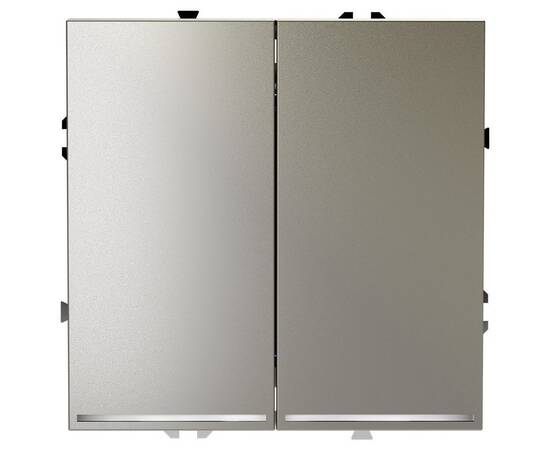 Выключатель двухклавишный с подсветкой Voltum S70 VLS020204