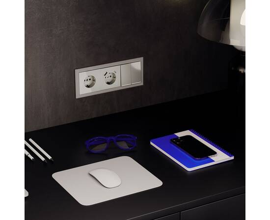 Выключатель двухклавишный с подсветкой Voltum S70 VLS020204, изображение 5