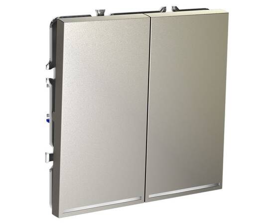 Выключатель двухклавишный с подсветкой Voltum S70 VLS020204, изображение 7