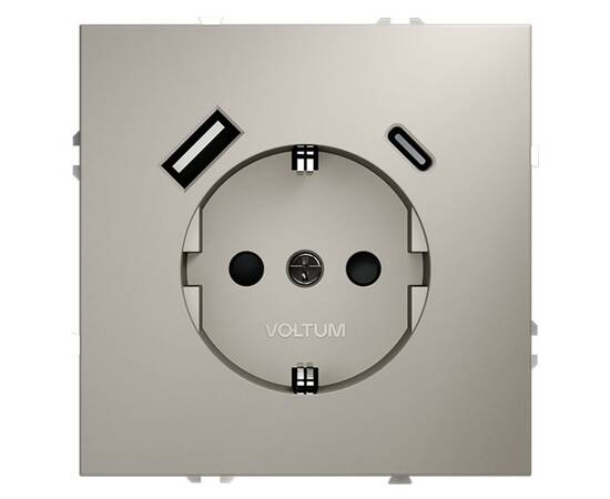 Розетка с USB, A+C Voltum S70 VLS040503