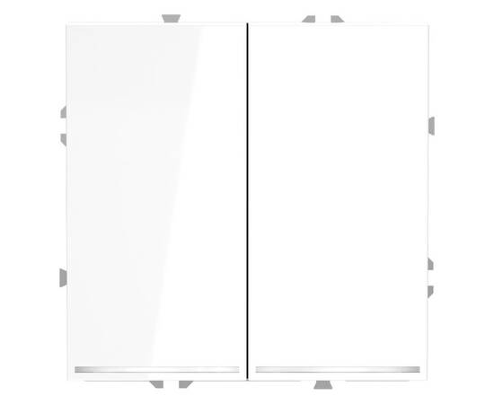 Проходной переключатель двухклавишный с подсветкой Voltum S70 VLS020401