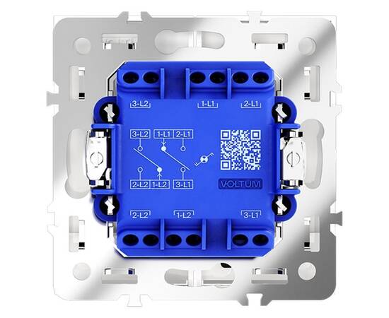 Проходной переключатель двухклавишный с подсветкой Voltum S70 VLS020401, изображение 6