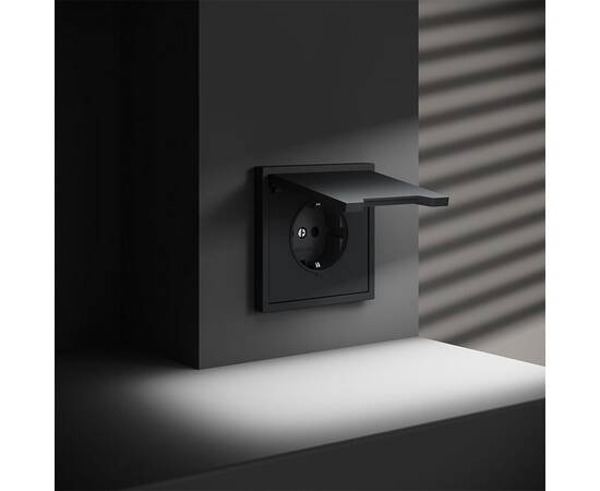 Розетка с защитными шторками и крышкой Voltum S70 VLS040307, изображение 4