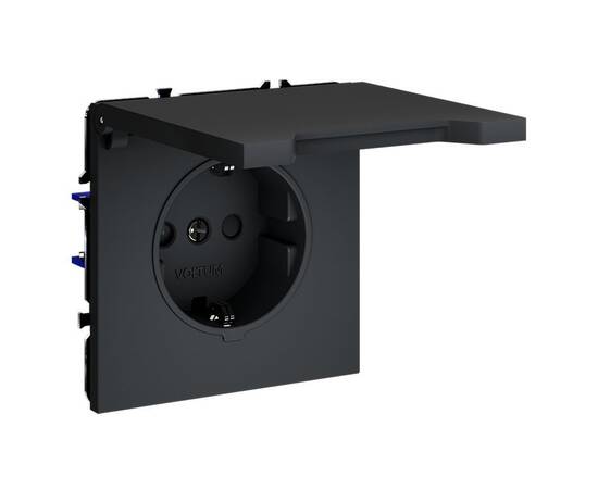 Розетка с защитными шторками и крышкой Voltum S70 VLS040307, изображение 7