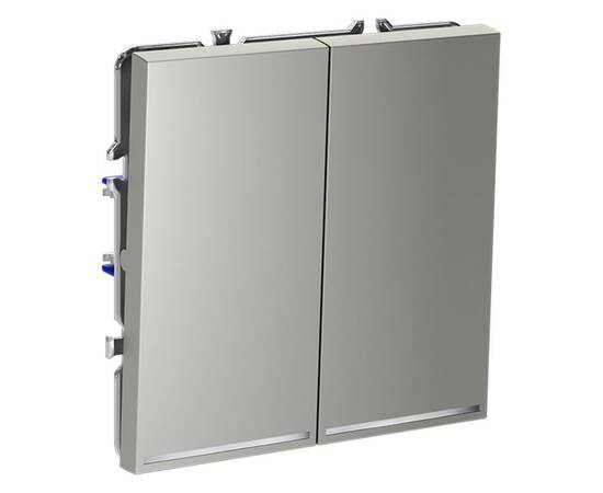 Выключатель двухклавишный с подсветкой Voltum S70 VLS020205, изображение 4