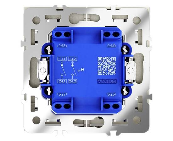 Выключатель двухклавишный с подсветкой Voltum S70 VLS020205, изображение 5