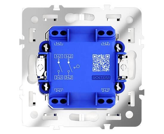 Выключатель двухклавишный Voltum S70 VLS020102, изображение 5
