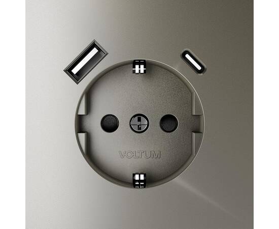 Розетка с USB, A+C Voltum S70 VLS040504