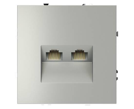 Розетка компьютерная двойная Voltum S70 VLS060205